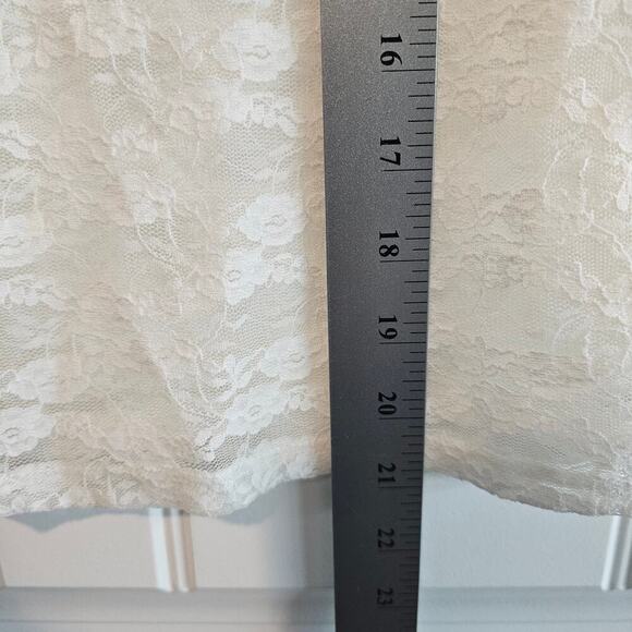 Sugar Moon Y2K Lace Blouse Women Size XL White Roses Sheer Fairy Romantic Retro - Picture 6 of 9